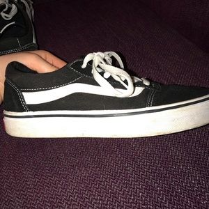 Black Size 6 Old Skool Low Top Vans